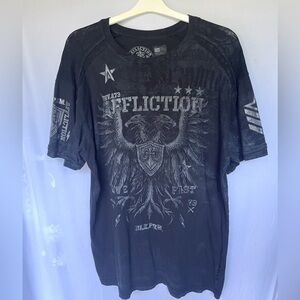 Affliction Black Live Fast Men’s Shirt Size 2XL 100% Cotton